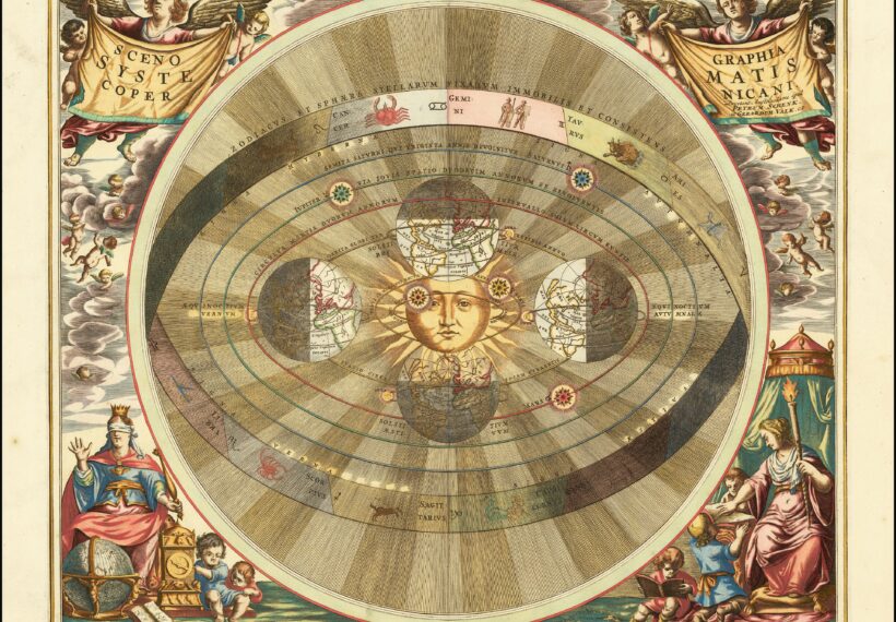 Celarius’ chart illustrating Copernicus’ heliocentric model of the universe