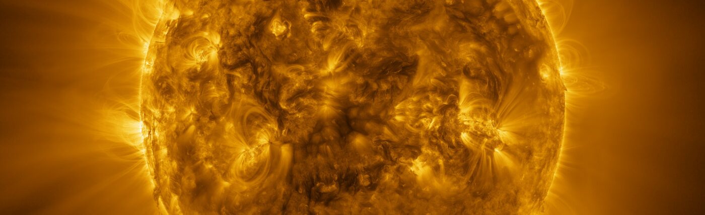 Five years into its mission, Solar Orbiter stuns again with this detailed view of the Sun. What you see is the Sun’s million-degree hot atmosphere, called the corona, as it looks in ultraviolet light.