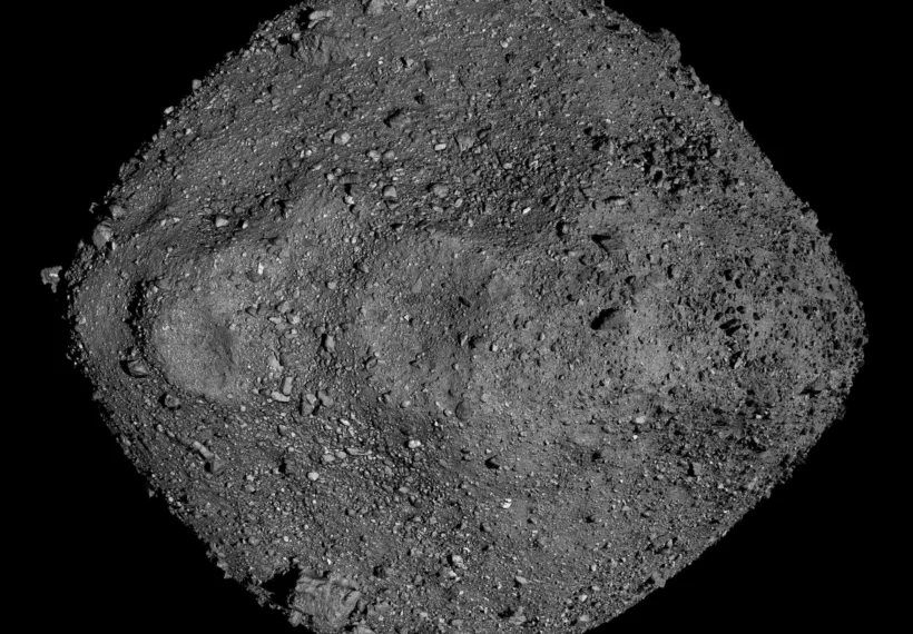 This mosaic of Bennu was created using observations made by NASA’s OSIRIS-REx spacecraft that was in close proximity to the asteroid for over two years.