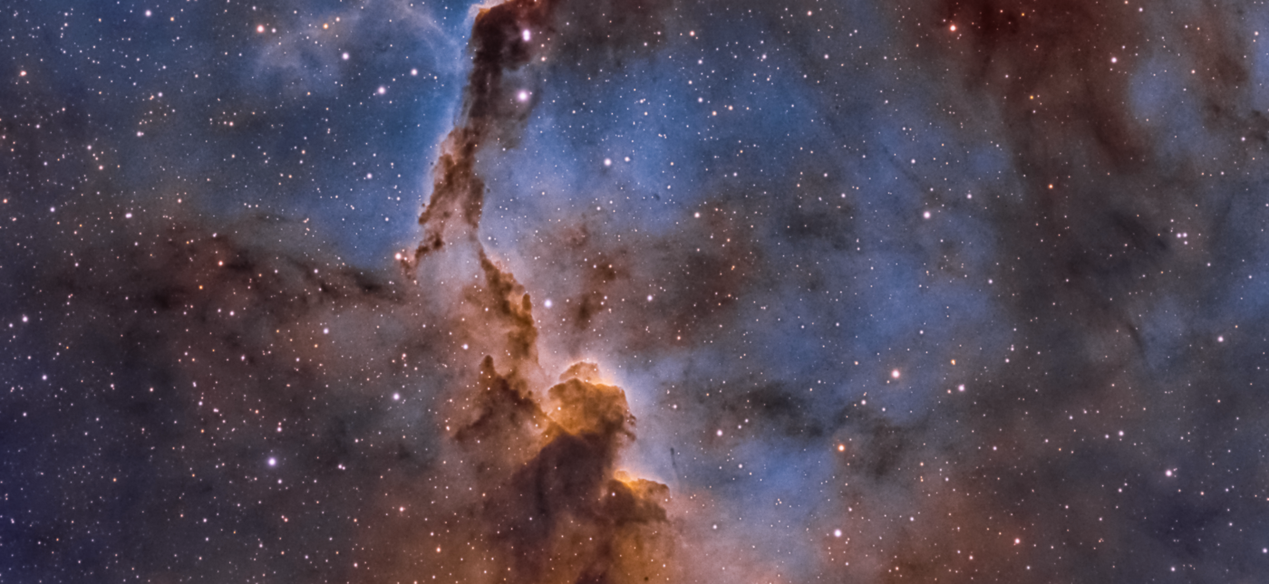 Elephant's Trunk in classic Hubble Palette (Ha/OIII/SII) by amateur astronomer Chuck Ayoub. Selected as NASA Astronomy Picture of the Day on August 16, 2019.