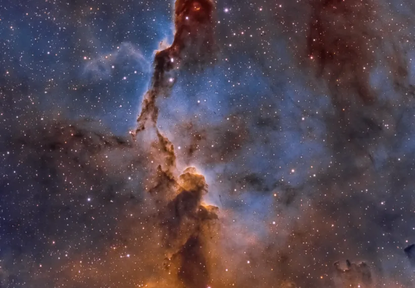 Elephant's Trunk in classic Hubble Palette (Ha/OIII/SII) by amateur astronomer Chuck Ayoub. Selected as NASA Astronomy Picture of the Day on August 16, 2019.